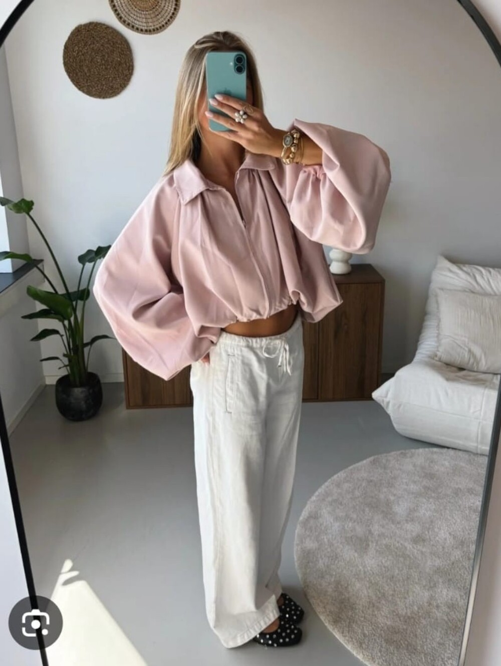 ZARA PUFF SLEEVE BOMBER JACKET SIZE M - Picture 11 of 16